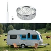 Flying Insect Screen RV Furnace Vent Screen RV Water Heater Vent Cover Stainless Steel Mesh with Installation Tool
